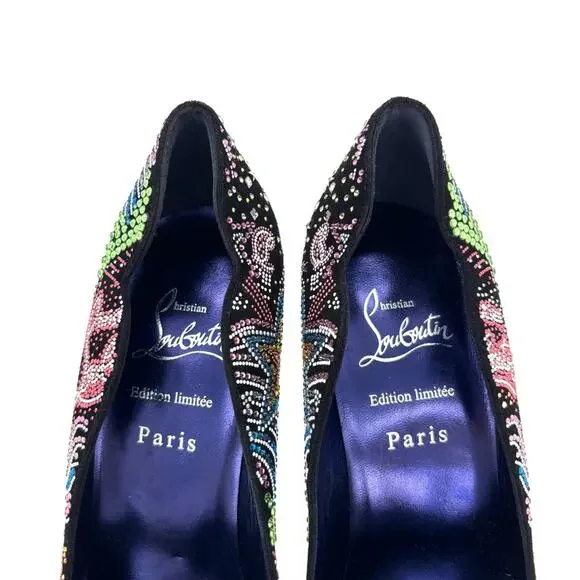 NEW Christian Louboutin Limited Edition Hot Chick Starlight Crystals Pumps 38 - Picture 7 of 10